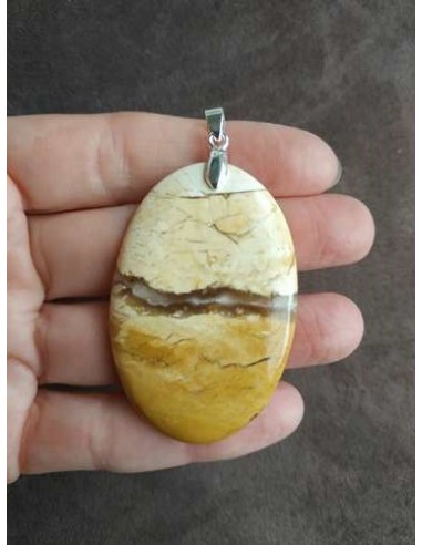 grand pendentif en jaspe maligano • La Bijouterie Minérale
