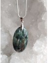 pendentif oval en pierre de séraphinite • Sister's Gemmes