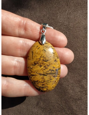 oval de jaspe mariam en pendentif • Sister's Gemmes