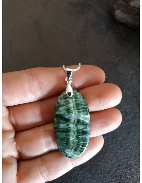 cabochon de séraphinite • Sister's Gemmes