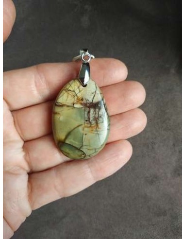 grand cabochon en jaspe Cherry-creek - La Bijouterie minérale