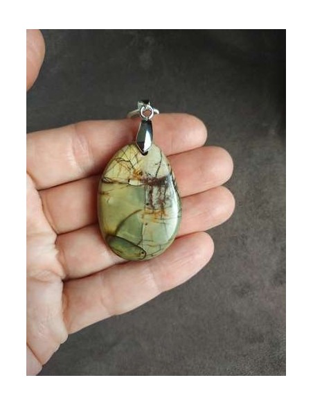 grand cabochon en jaspe Cherry-creek - La Bijouterie minérale