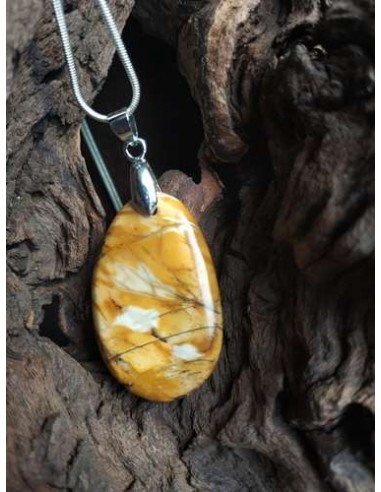 pendentif en jaspe jaune Cherry creek