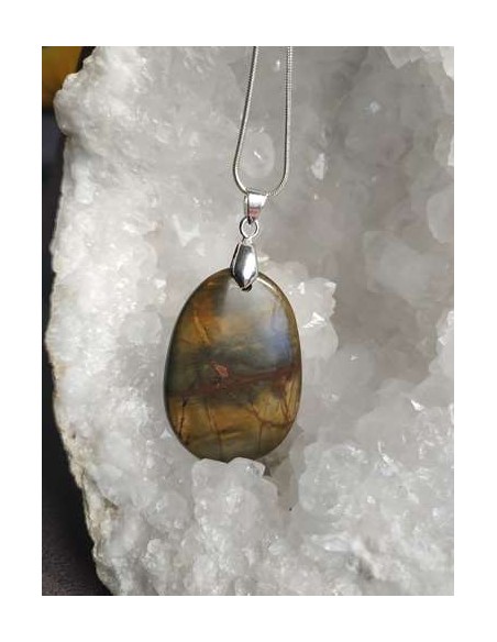 jaspe américain Cherry creek sous pendentif