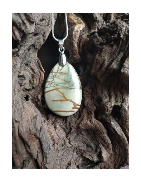 Pendentif Jaspe Cherry Creek par la Bijouterie Minérale