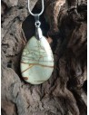 pendentif goutte d'eau de jaspe cherry creek par la Bijouterie Minérale