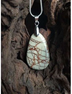 pendentif pierre naturelle de jaspe Cherry Creek par la Bijouterie Minérale 2