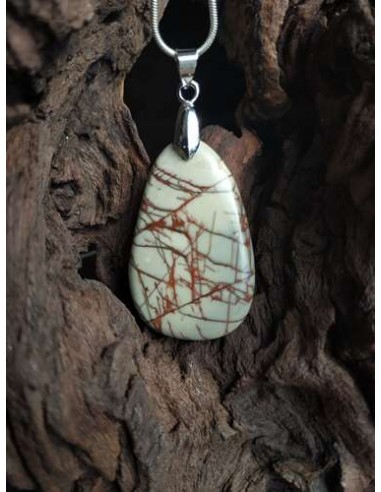 Pendentif de jaspe Cherry Creek par la Bijouterie Minérale