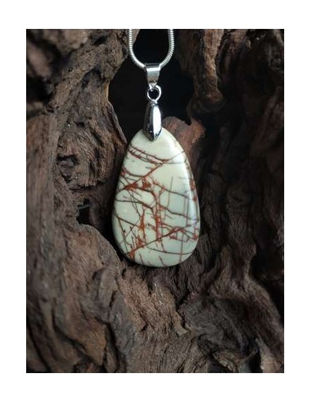 Pendentif de jaspe Cherry Creek par la Bijouterie Minérale