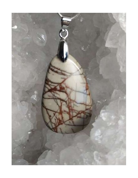 pendentif en jaspe Cherry Creek par la Bijouterie Minérale