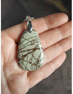 pendentif pierre naturelle de jaspe Cherry Creek par la Bijouterie Minérale