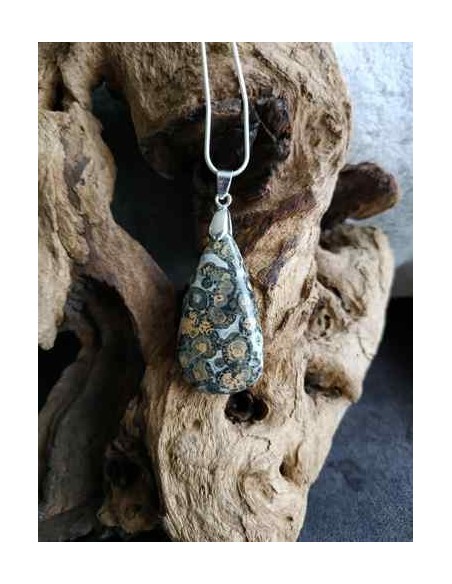 Pendentif en Jaspe peau de léopard par La Bijouterie Minérale