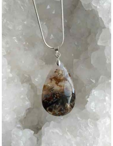 pendentif d'agate baton turc superbe goutte d'eau - Sister's Gemmes - Bijouterie Minérale