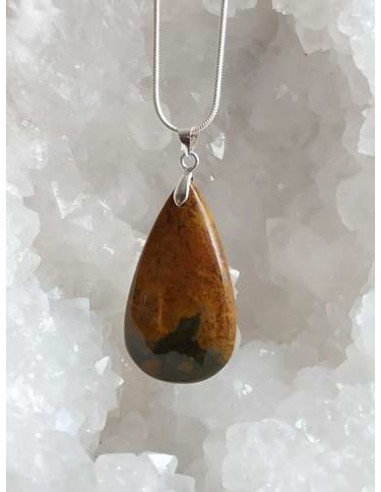 Pendentif en jaspe océan brun par La Bijouterie Minérale