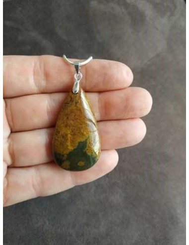 Pendentif en jaspe océan brun par La Bijouterie Minérale