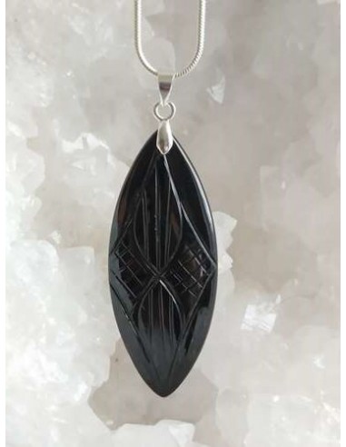 pendentif onyx gravé • Sister's Gemmes