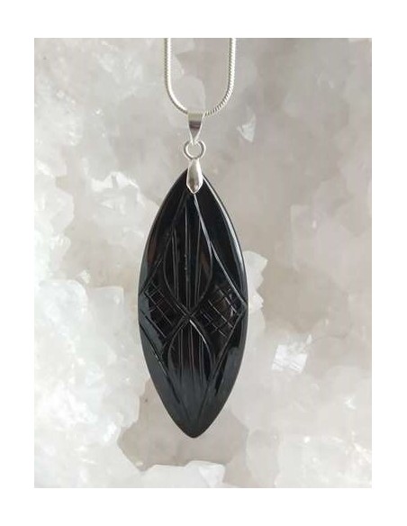 pendentif onyx gravé • Sister's Gemmes