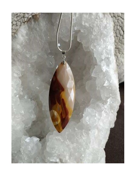 Sublime marquise facetté en Jaspe Mokaite - Sistersgemmes - Bijouterie minérale