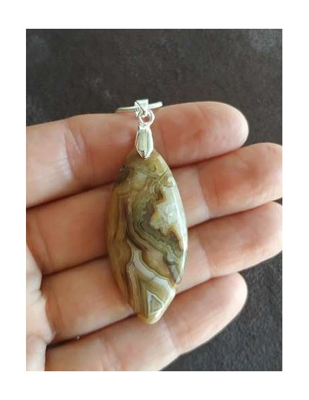 Pendentif en Agate Crazy Lace de La Bijouterie Minérale