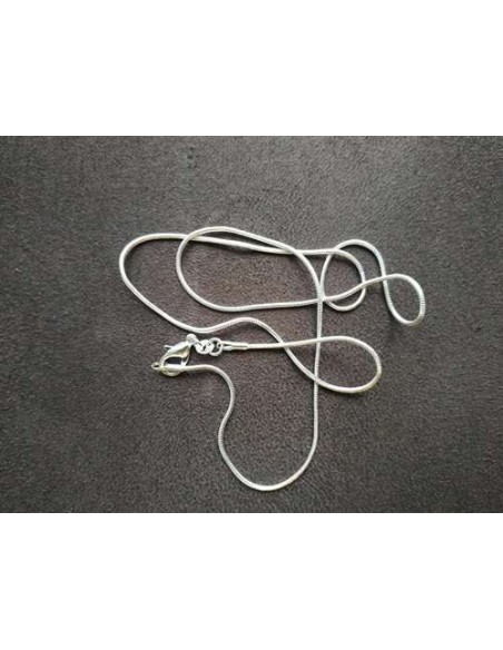 chaine argentée type serpent longueur 55 cm • Sister's Gemmes