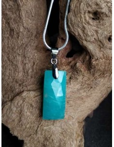Pendentif en Amazonite facettée