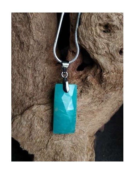Pendentif en Amazonite facettée