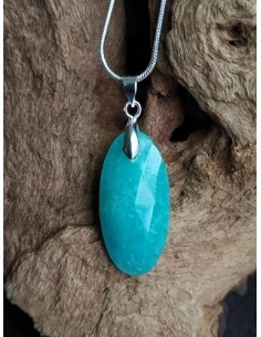 Pendentif en Amazonite facettée