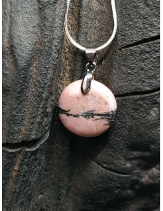 Pendentif en rhodonite