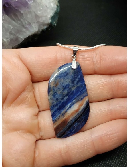Pendentif en Sodalite de La Bijouterie Minérale