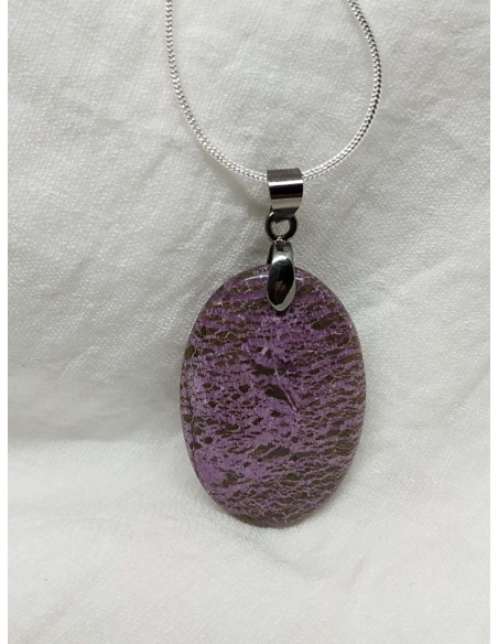 Pendentif en Purpurite de La Bijouterie Minérale