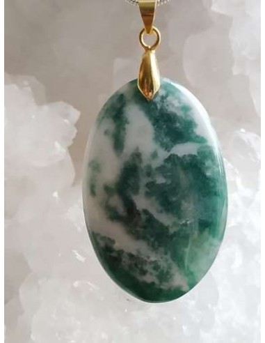 Pendentif Agate mousse de La Bijouterie Minérale