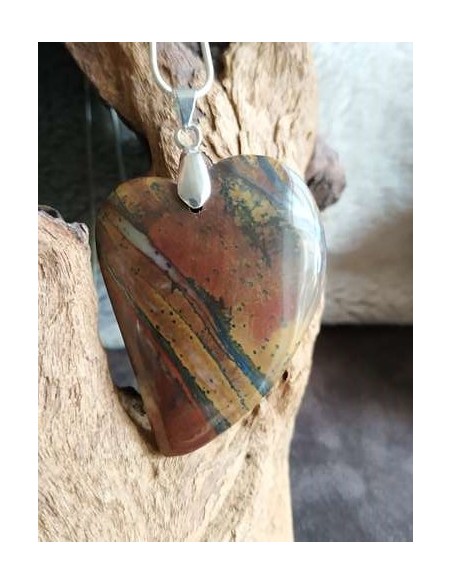 pendentif coeur oeil de fer • Sister's Gemmes