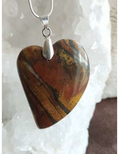 trés beau coeur en pendentif oeil de fer • Sister's Gemmes