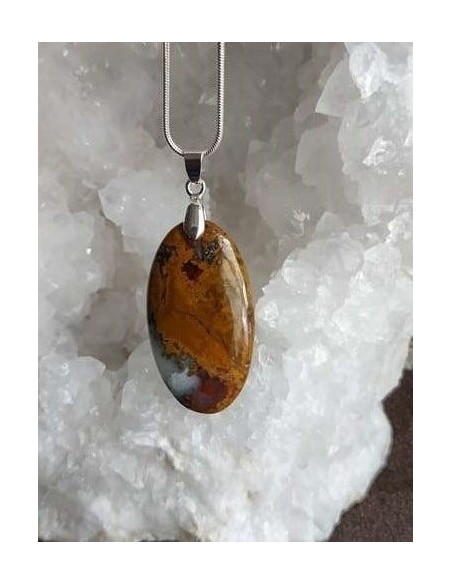 Pendentif Agate Marocaine par La Bijouterie Minérale