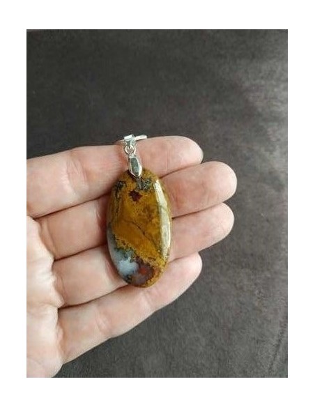 Pendentif Agate Marocaine par La Bijouterie Minérale