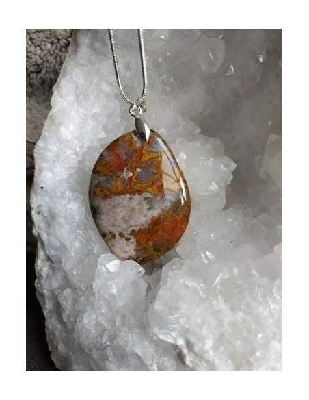 Pendentif Agate Marocaine par La Bijouterie Minérale