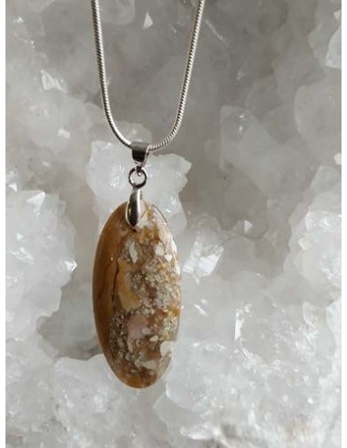 Pendentif de Jaspe Maligano 32 * 15 mm de La Bijouterie Minerale