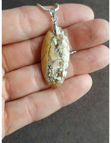 Pendentif de Jaspe Maligano 32 * 15 mm par La Bijouterie Minerale