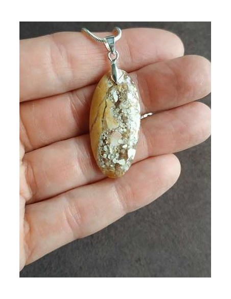 Pendentif de Jaspe Maligano 32 * 15 mm par La Bijouterie Minerale