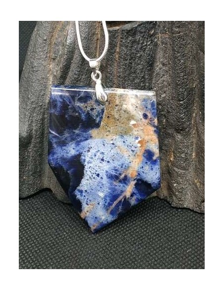 le dos pendentif en sodalite • Sister's Gemmes