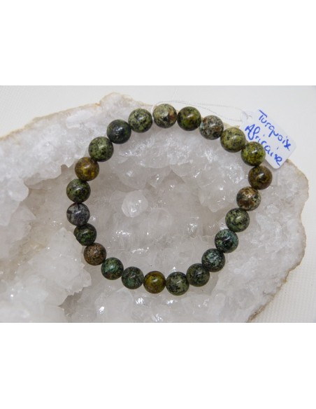 Bracelet en turquoise africaine • La Bijouterie Minérale