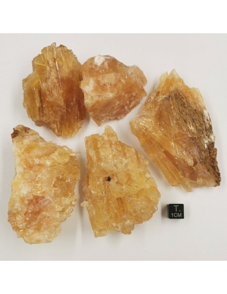 Pierre brute calcite miel a l'unité