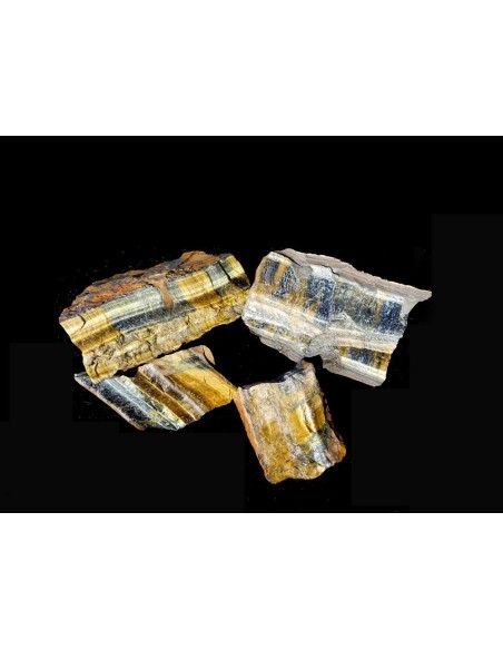 rare mélange d'oeil de tigre et oeil de faucon vendu morceaux brut - www.labijouterieminerale.com