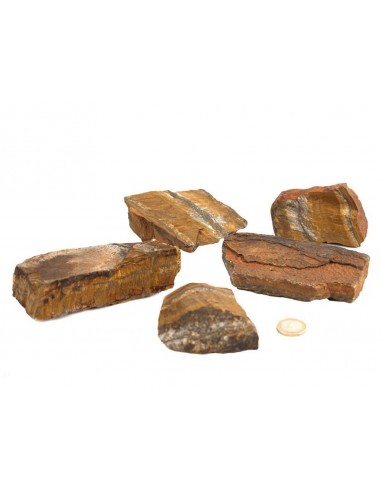 morceaux de pierre brute d'Oeil de tigre de La Bijouterie Minérale