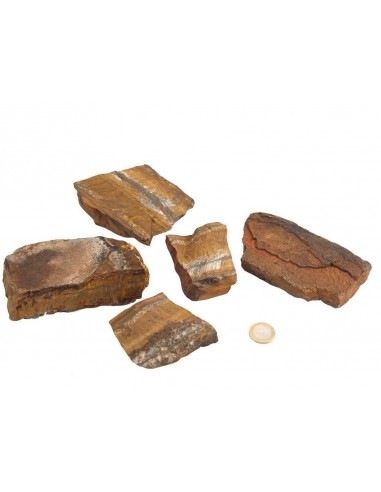 morceaux de pierre brute d'Oeil de tigre de La Bijouterie Minérale