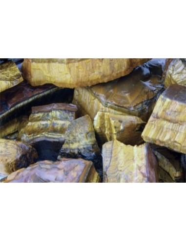 morceaux de pierre brute d'Oeil de tigre de La Bijouterie Minérale