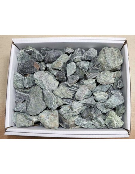 pierres brutes de Serpentine Chrysotile brute oeil d'argent par La Bijouterie Minérale