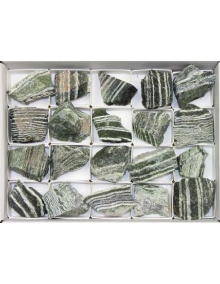 pierres brutes de Serpentine Chrysotile brute oeil d'argent par La Bijouterie Minérale