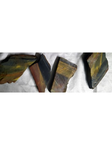 morceaux d'oeil de faucon et oeil de tigre mélangé naturel - www.labijouterieminerale.com