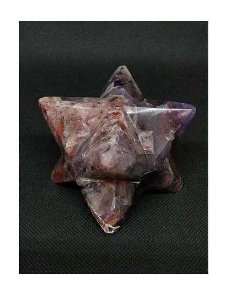 Merkabah taillé à la main en Fluorite pourpre par La Bijouterie Minérale